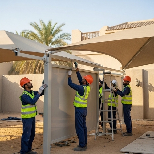 تركيب مظلات وسواتر في الهفوف